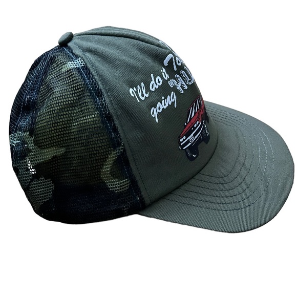 Vintage Camo Do It Tomorrow Rather Be Hunting Trucker Snapback Hat Cap Made USA - Picture 3 of 5